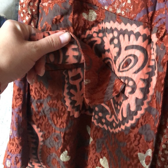 Free People Eye Of The Wild Boho Cognac Duster Trench Coat Jacket - Picture 10 of 15